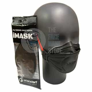 iMask FFP3 Unvalved Mask in Black - Pack of 10